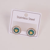 Branded Earring For Woman Green